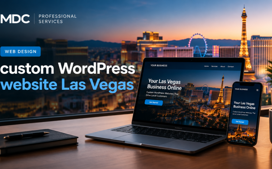 custom WordPress website Las Vegas featured poster