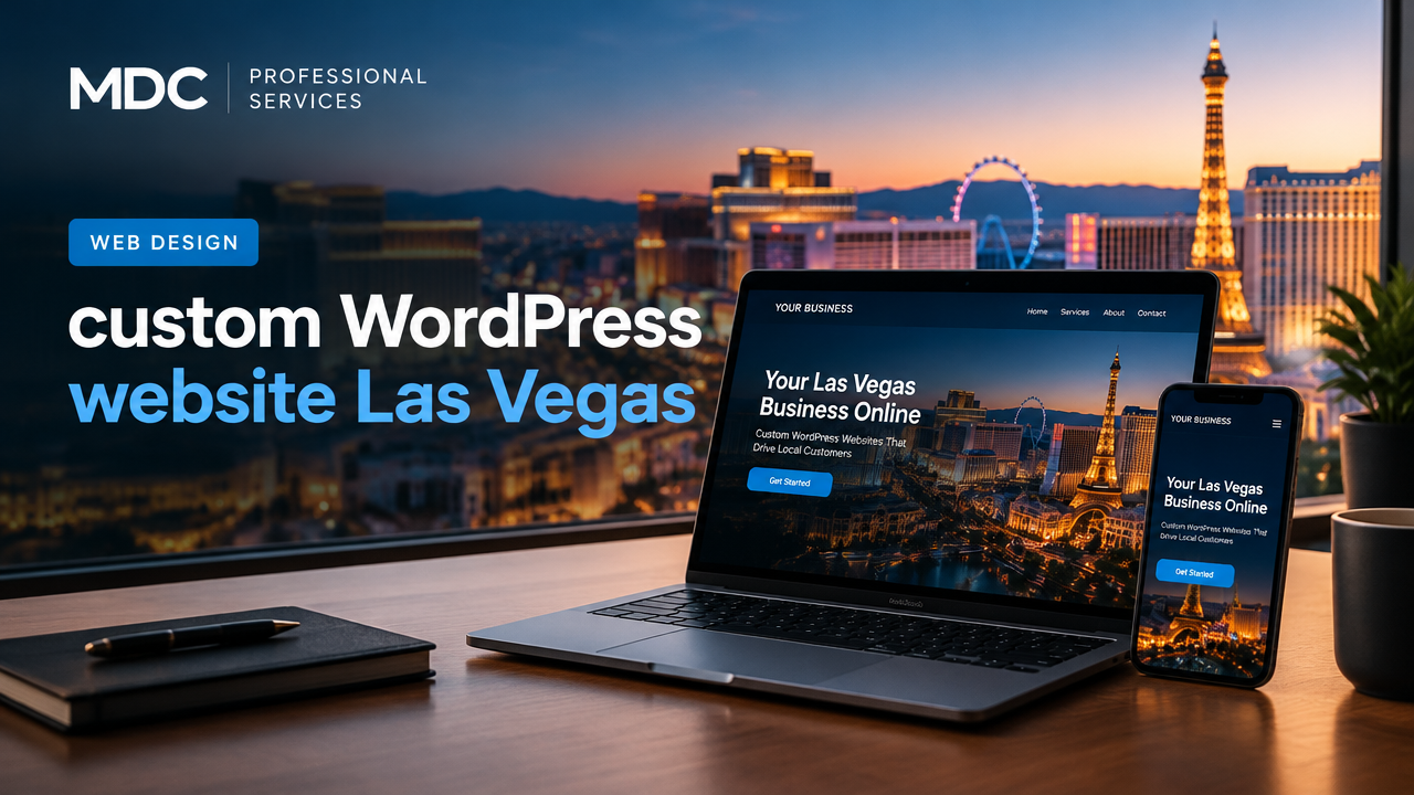custom WordPress website Las Vegas featured poster