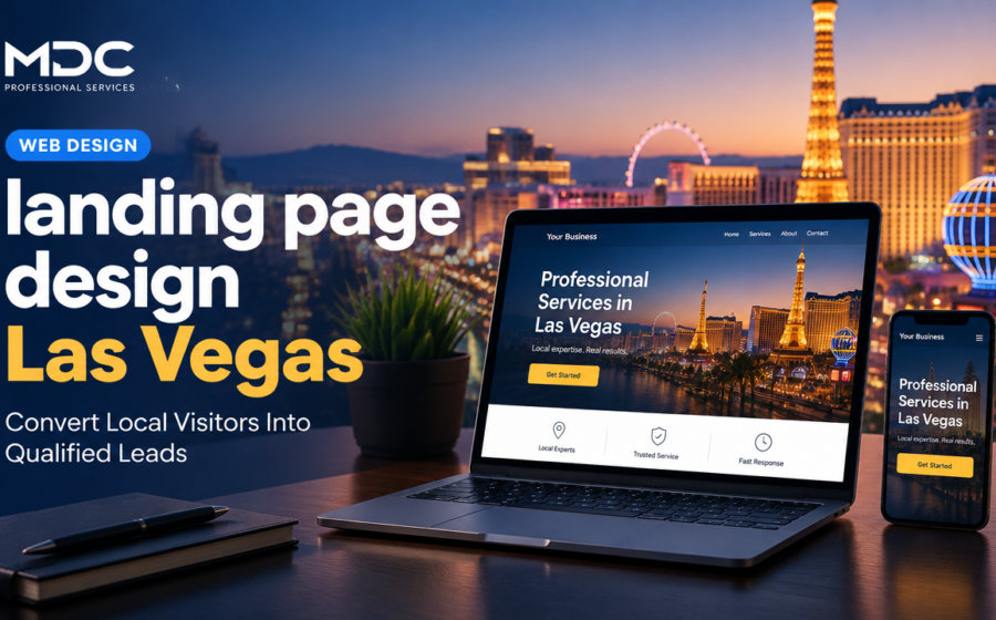 landing page design Las Vegas featured poster