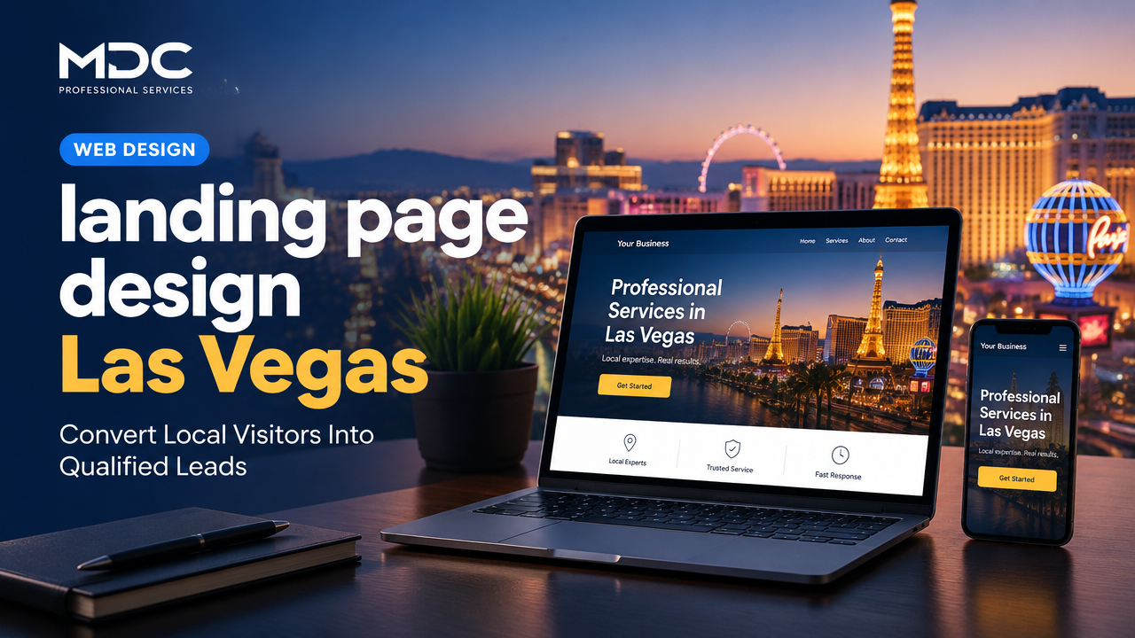 landing page design Las Vegas featured poster