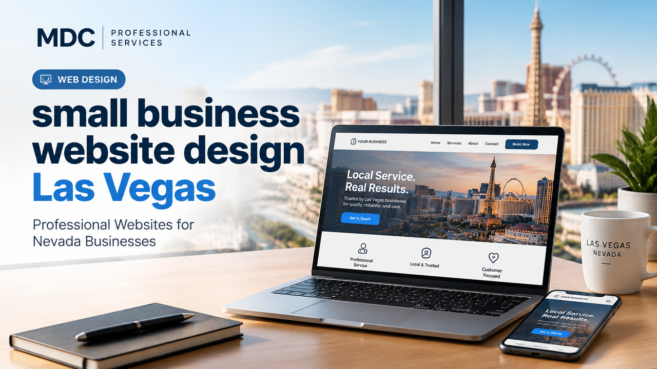 small business website design Las Vegas featured poster